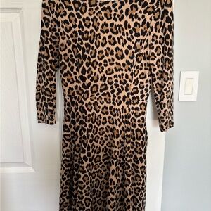 Kate Spade Black and Tan Leopard Dress